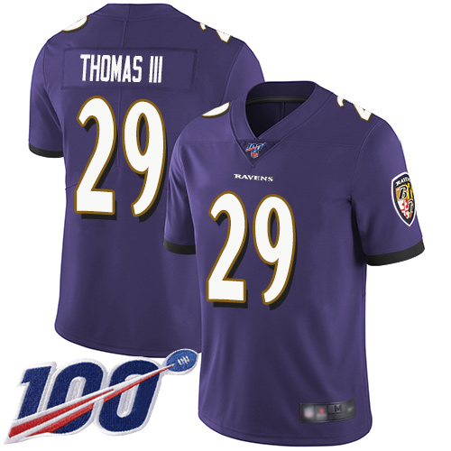 Baltimore Ravens Limited Purple Men Earl Thomas III Home Jersey NFL Football #29 100th Season Vapor Untouchable->youth nfl jersey->Youth Jersey